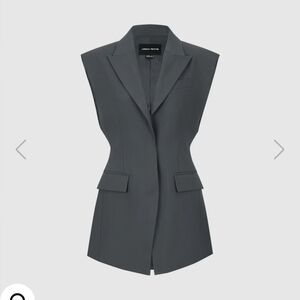 Urban Revivo Charcoal Sleeveless Blazer/Vest